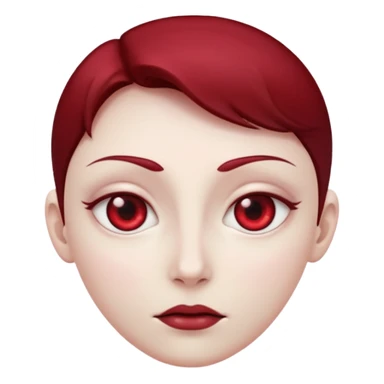 face with sharp eyes and dark red aura sticker