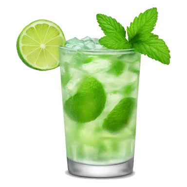 Mojito with lime and mint sticker