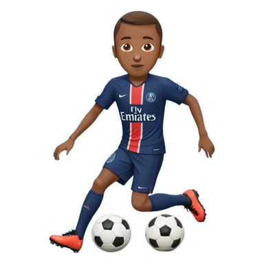 Matuidi dribbling a soccer ball in PSG uniform sticker