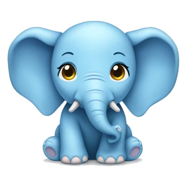 baby blue elephant sticker
