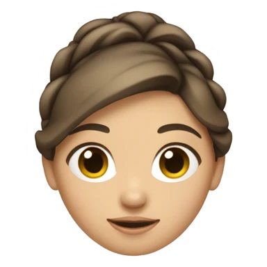 brunette ponytail sticker