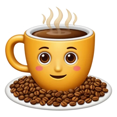 puntero formado por un grano de cafe sticker