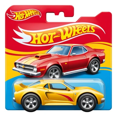 Hot Wheels car in package sticker