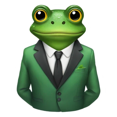 Frog in a suit sticker