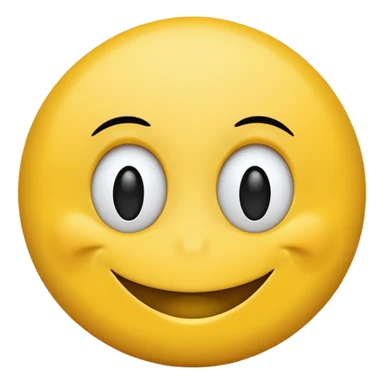 Smiley face (yellow circle) with a bump black on chin that’s cool! sticker