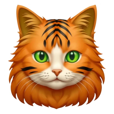 Tabby cat long hair sticker