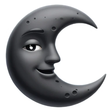 black half moon sticker