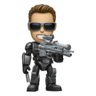 Terminator with ice-cream machine gun sticker