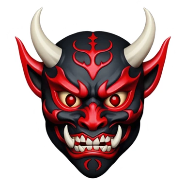 dark half oni mask sticker