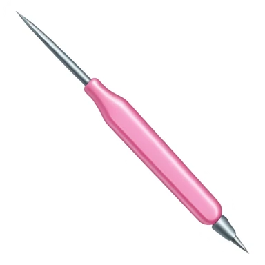 pink sewing needle sticker