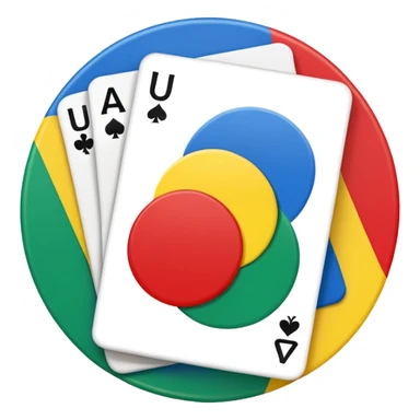 a circle with yellow blue red and green in it such as a uno play card  sticker