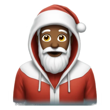 Santa wearing a hoodie sticker