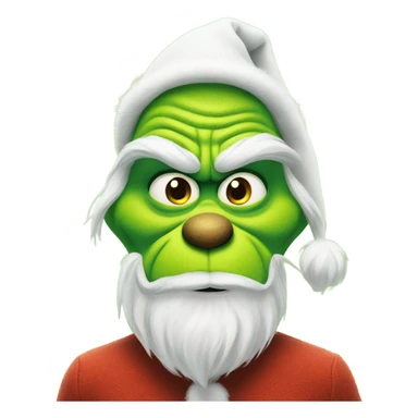 grinch with mustache sticker
