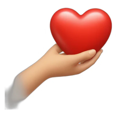 hand grabbing a red heart sticker