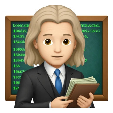 Young leonardo davinci on a stock exchange sticker