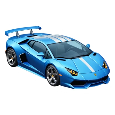 Blue Lamborghini sports car sticker
