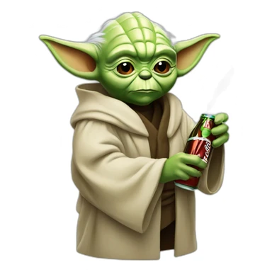Yoda-coca cola sticker