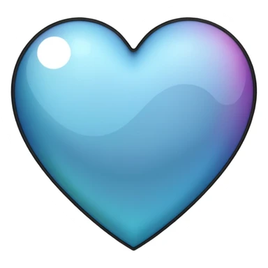 heart with a mirror effect sticker