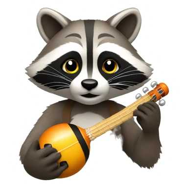 racoon with maracas sticker