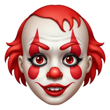 clown make up cried sticker