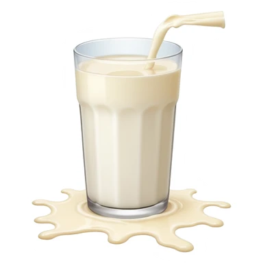 glass of milk spill on floor sticker