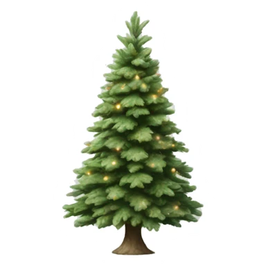 Realistic isolated off white fir christmas tree   sticker