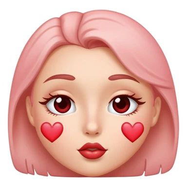 face with heart eyes and kiss mark on cheek sticker