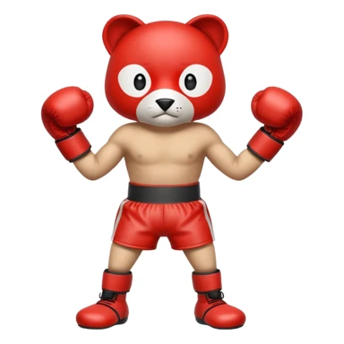 Animal with boxing gloves full body sticker