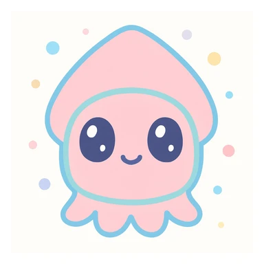 squid game mask, kawaii style sticker