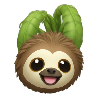 Sloth caterpillar sticker