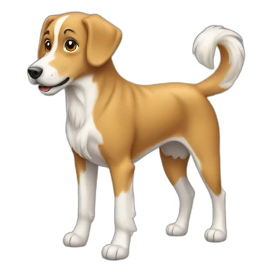 Chien sur cheval sticker