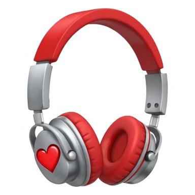 Headphones with sad face  with heart broken sticker