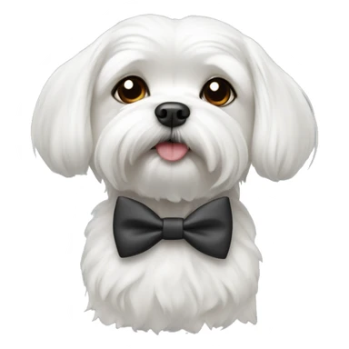 Maltese with bowtie  sticker