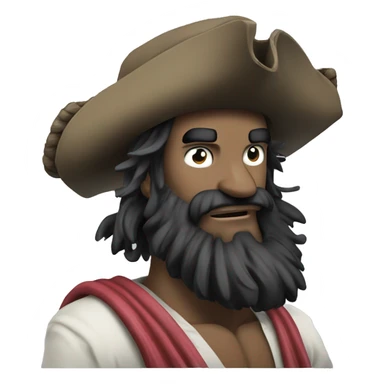 Blackbeard from ONE PIECE writing with ink  sticker