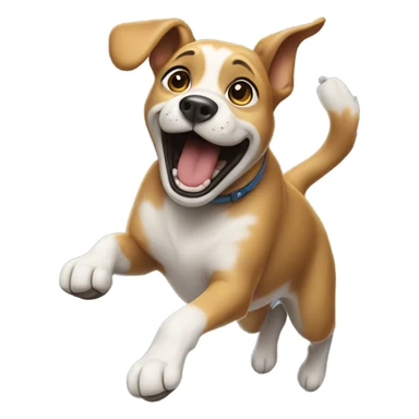 Dog jumping  sticker