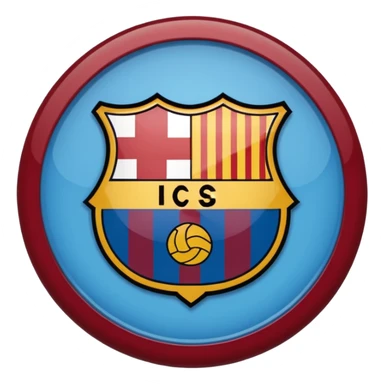 Barca escudo  sin corona  sticker