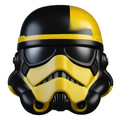 Black and yellow stormtrooper helmet  sticker