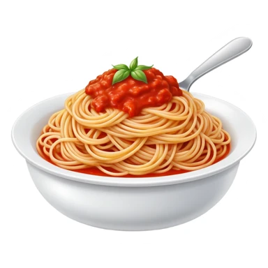 bowl of spaghetti pasta with tomato sauce sticker