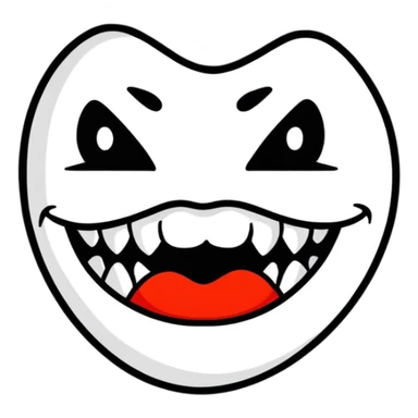 Lips with fangs sticker