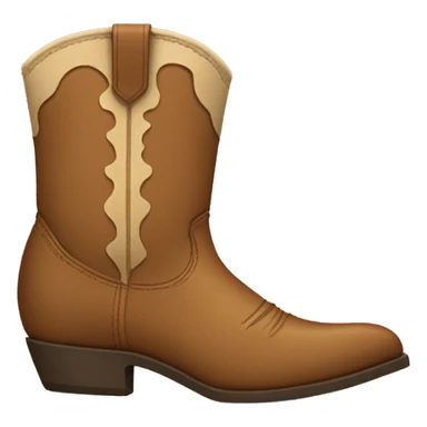 Light brown cowboy boot sticker