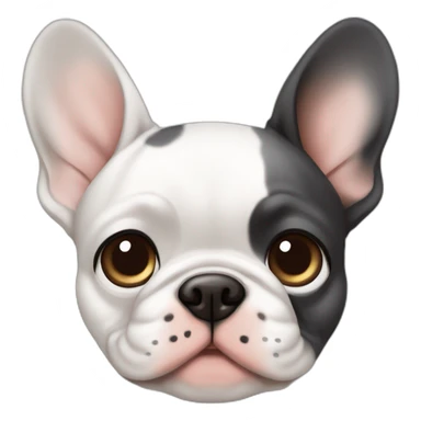 merle frenchie with one blue eye and one brown eye sticker