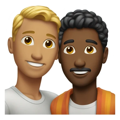 Beautiful gay couple  sticker