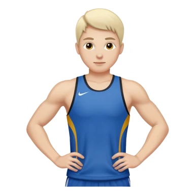 persona de pie con ropa de deporte sticker