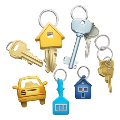 Keys on a keychain  sticker