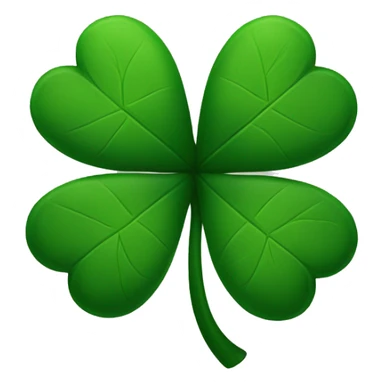 black 5 leaf clover sticker