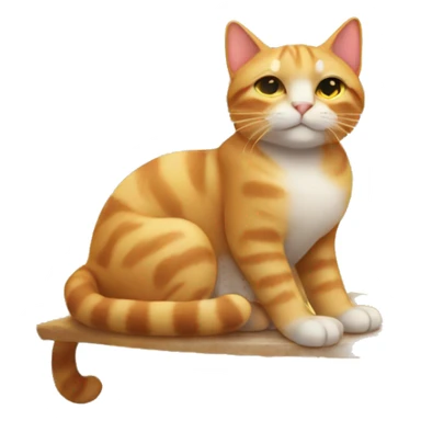 a cat taking the sun sticker