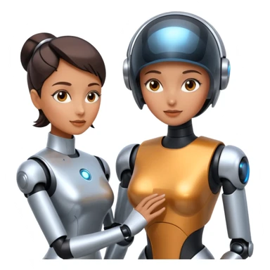 woman service Robot sticker
