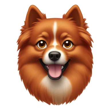 Red Spitz dog sticker