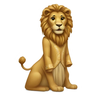 Lion in dress sticker