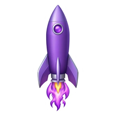 purple rocket purple flame sticker